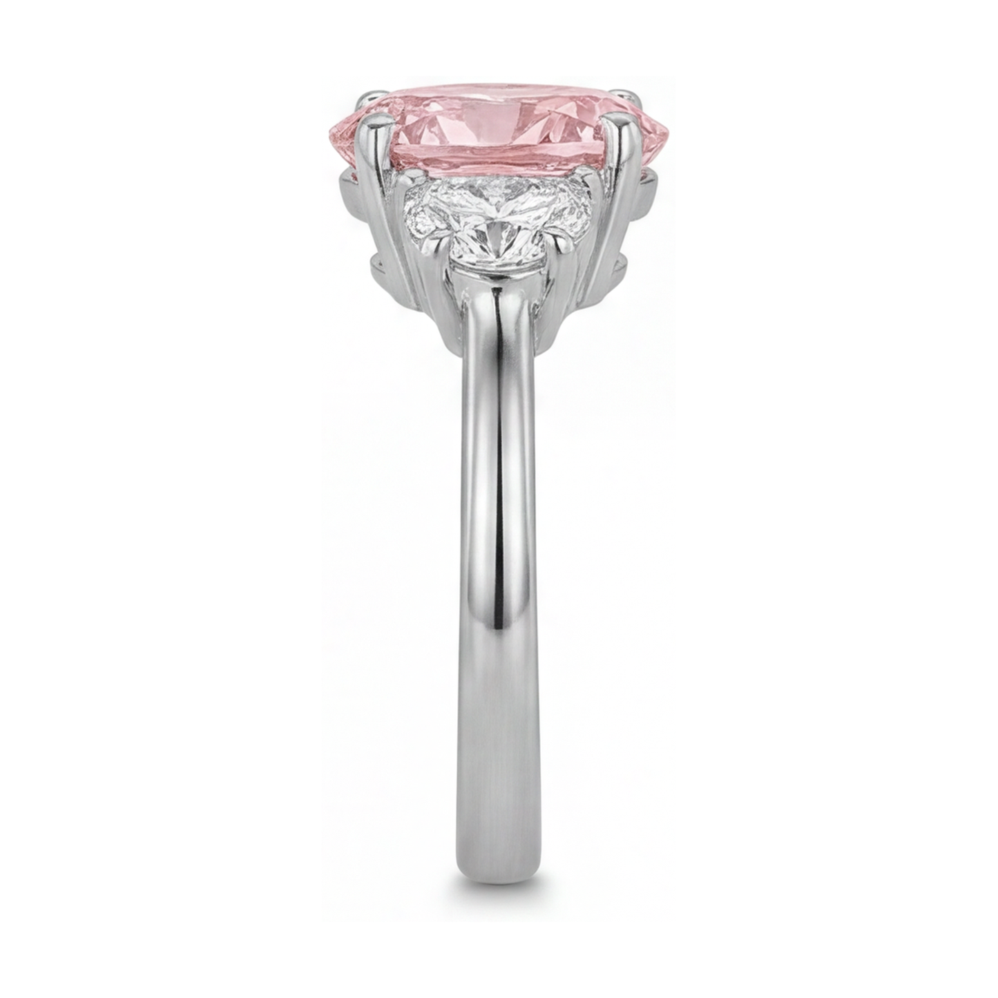 Verlobungsring mit rosa Diamant 2,7 Karat Ovalschliff