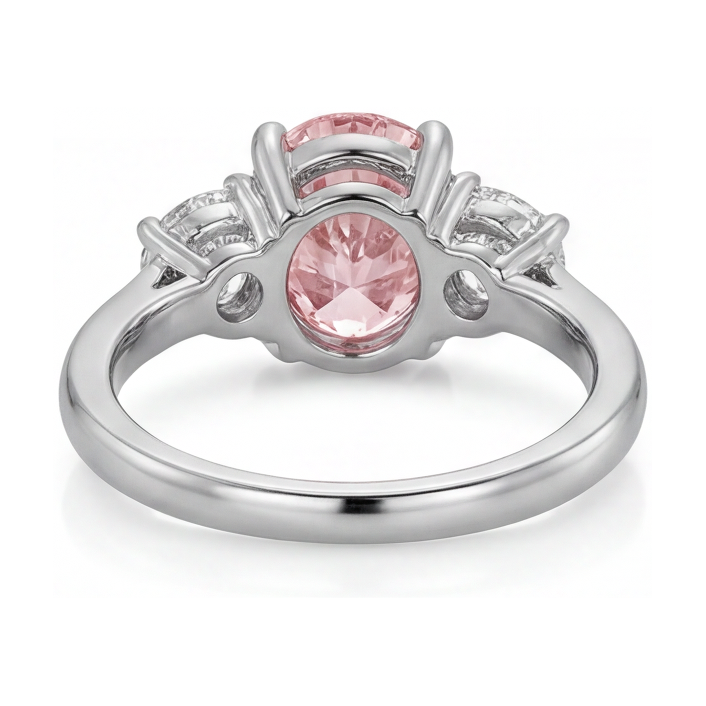 Verlobungsring mit rosa Diamant 2,7 Karat Ovalschliff