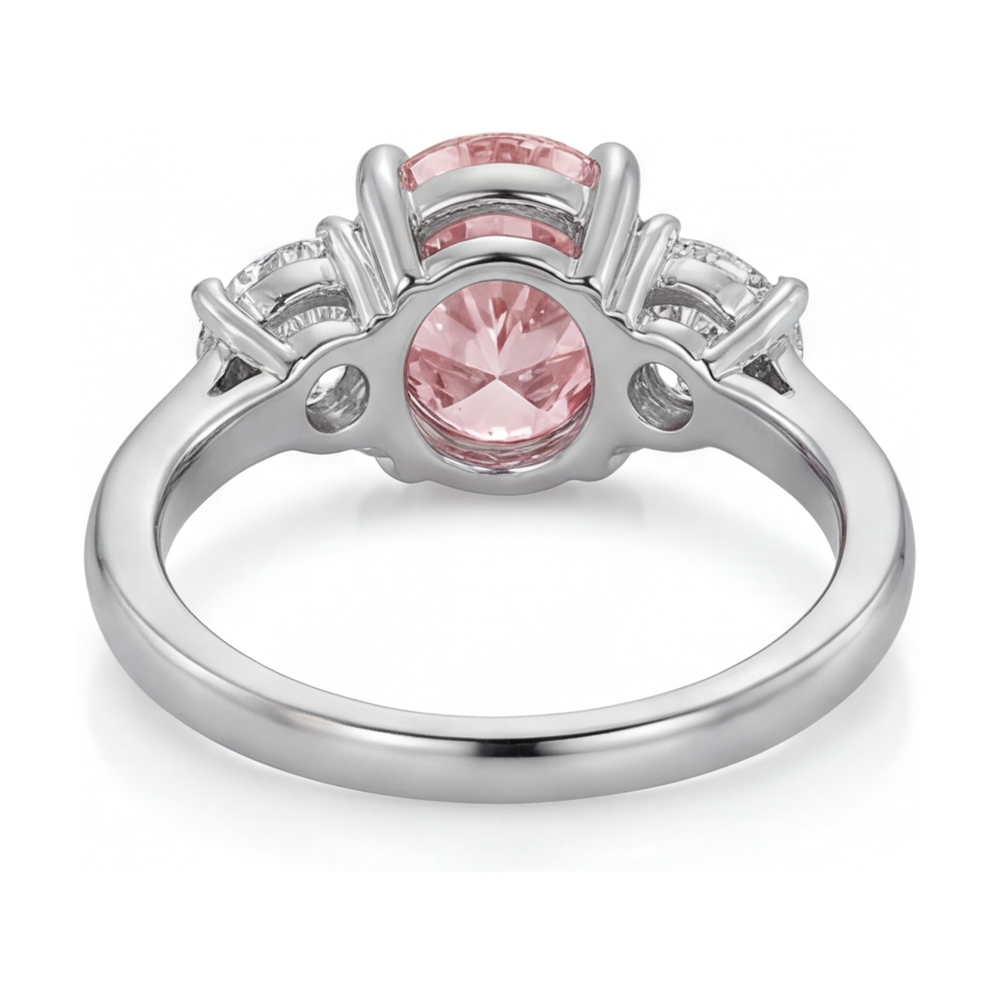 Verlobungsring mit rosa Diamant 2,7 Karat Ovalschliff
