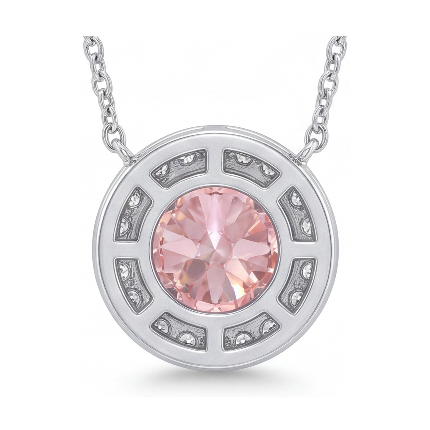 Halskette mit rosa Diamant 2,4 Karat rund