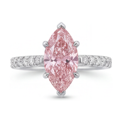 Rosa Diamantring 2,1 Karat Marquise-Schliff