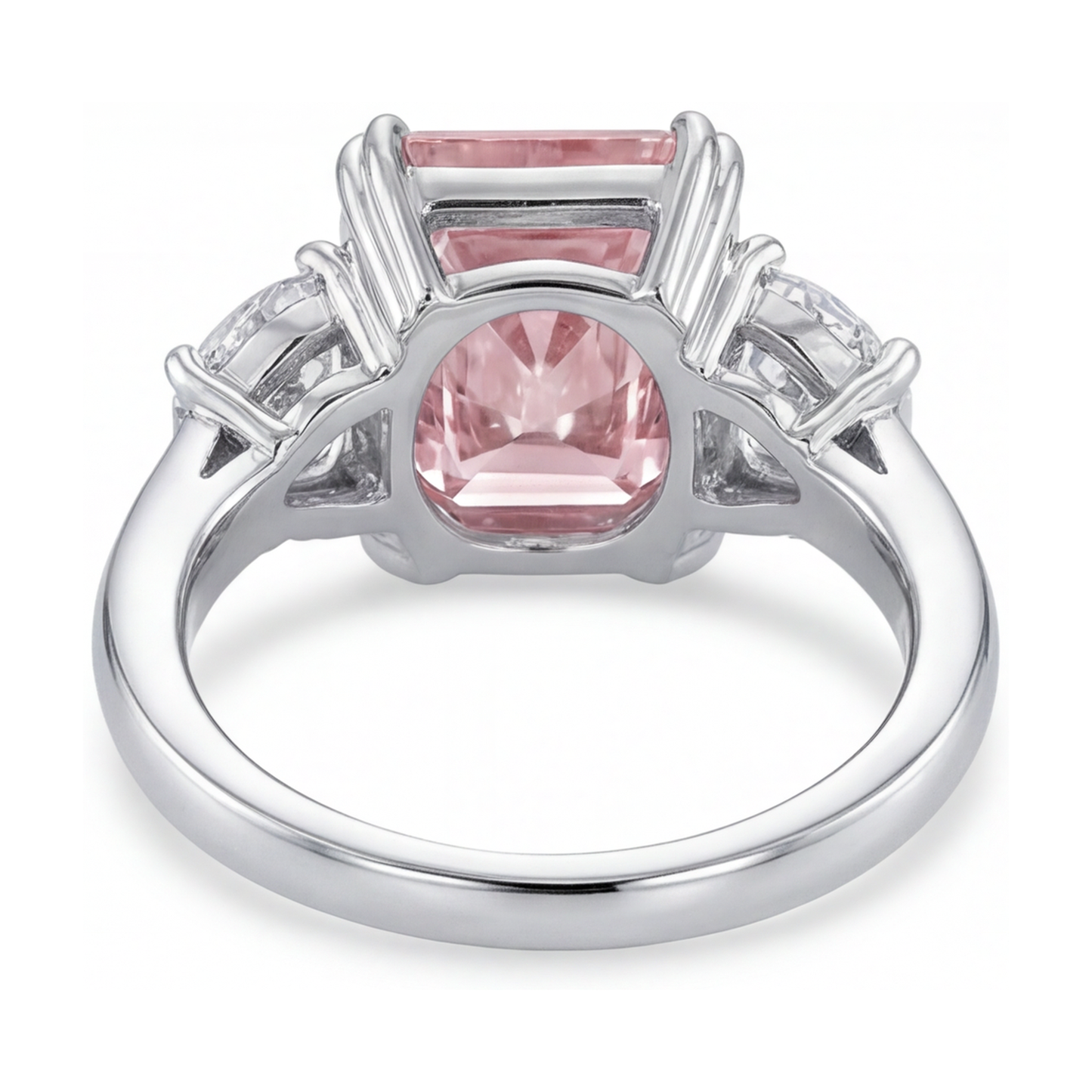 Rosa Diamantring, 4,5 Karat, Radiantschliff