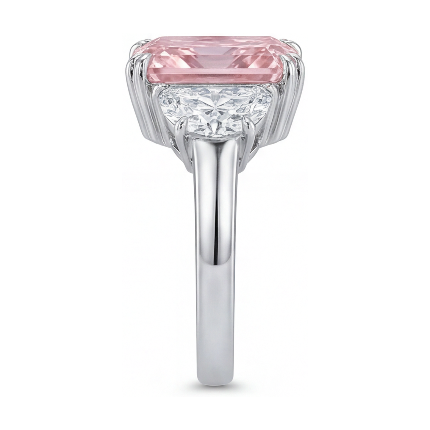 Rosa Diamantring, 4,5 Karat, Radiantschliff