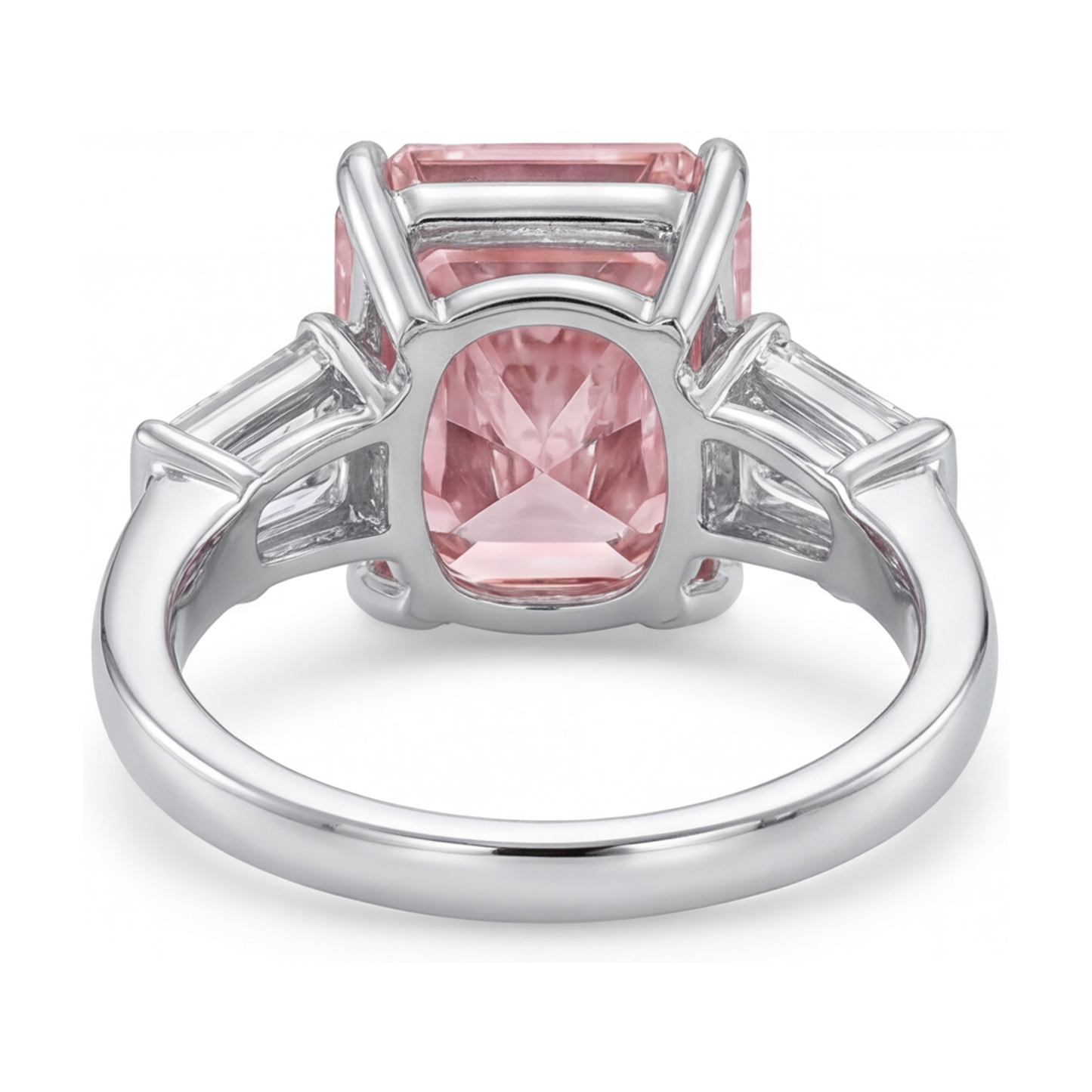 Rosa Diamantring, 4,7 Karat, Radiant-Schliff