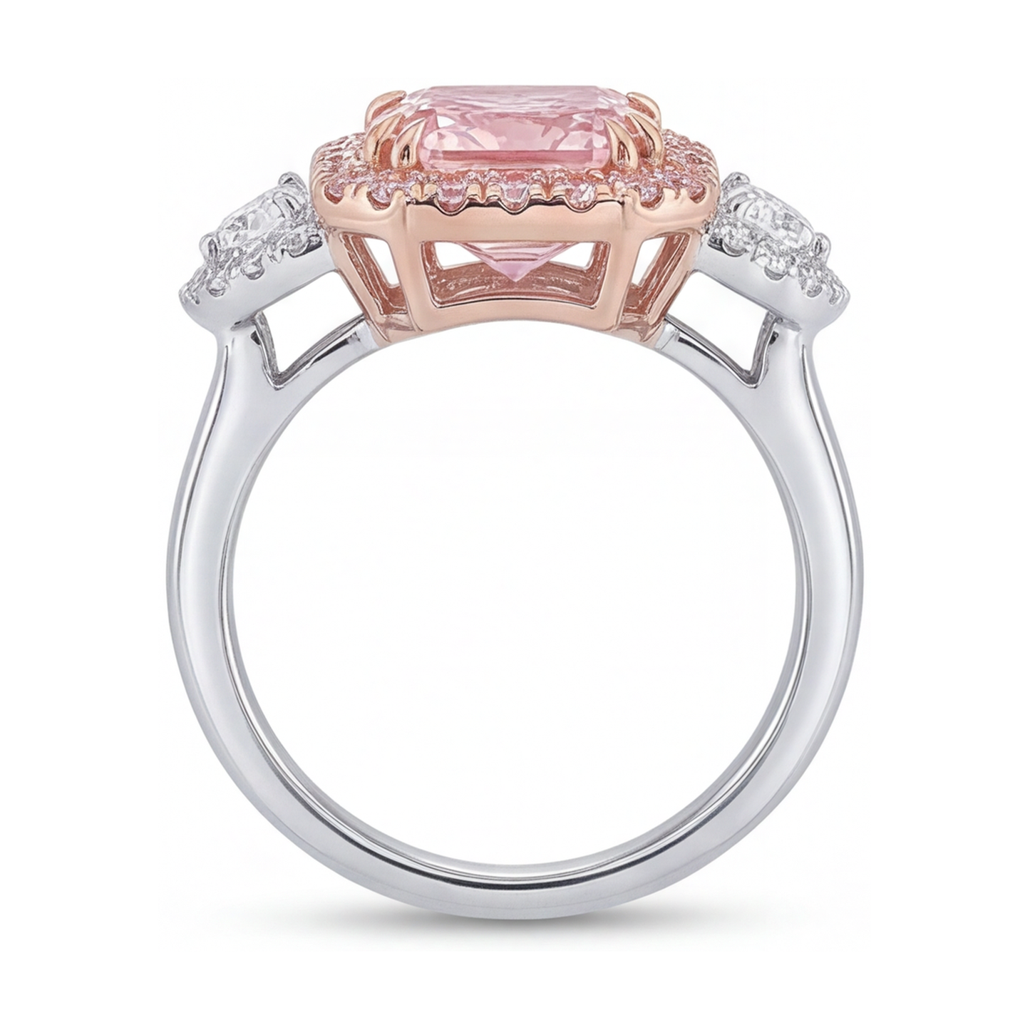 Rosa Diamantring 5,1 Karat Radiant-Schliff