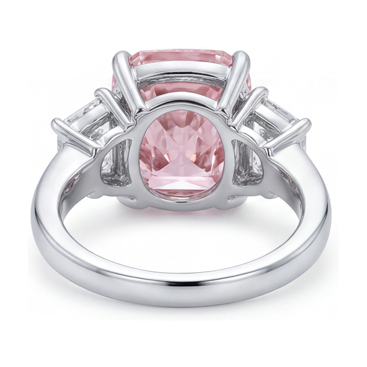 Rosa Diamant-Ehering 5,1 Karat Kissenschliff
