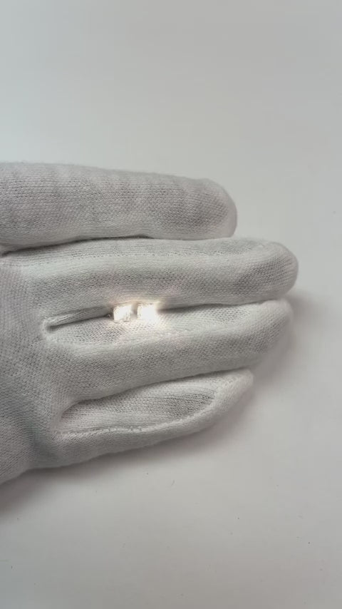 1 Karat Asscher Cut Natürliche Diamant Ohrstecker Aus Massivem Weißgold 14K