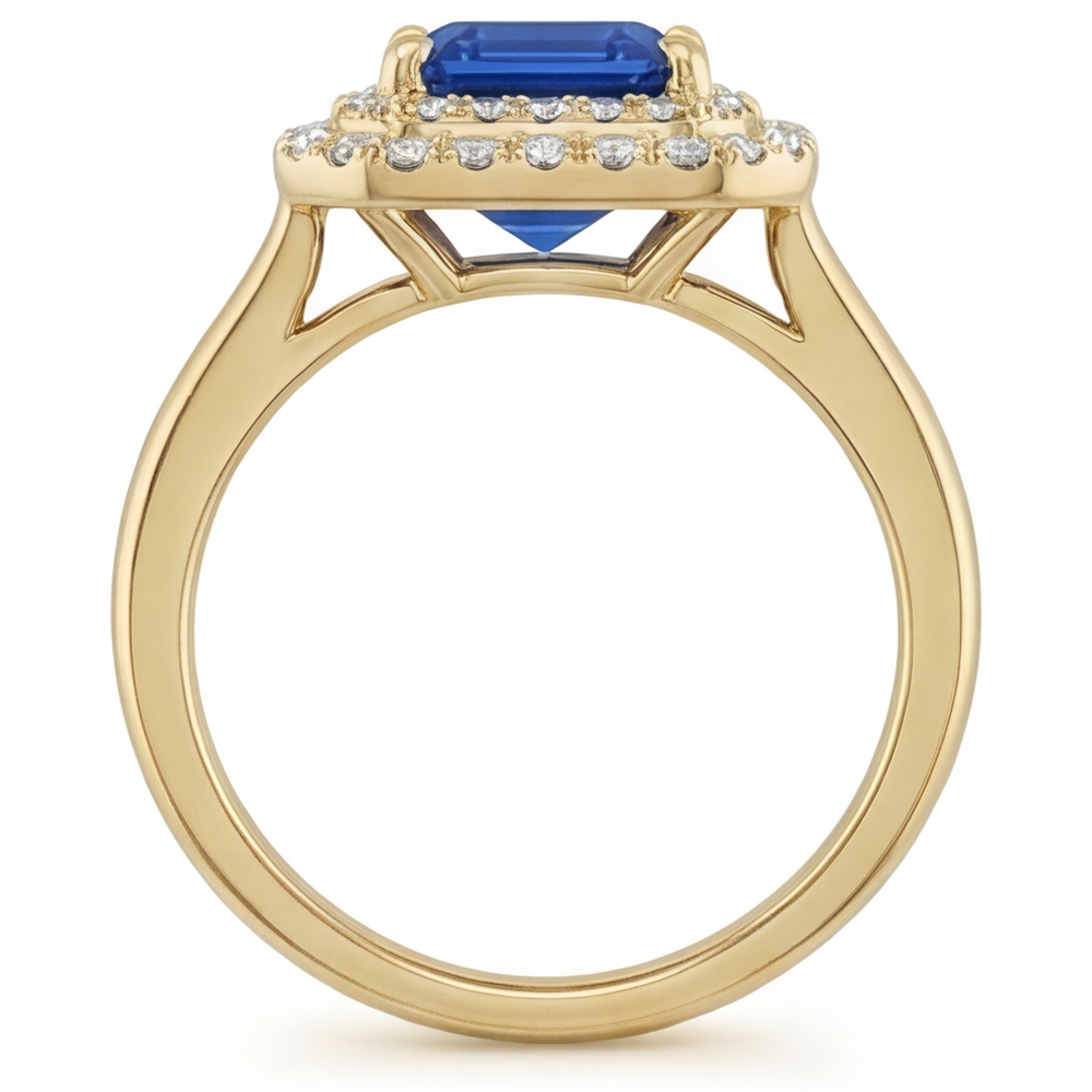 Feiner Edelstein-Ring 4 Karat – Profilansicht