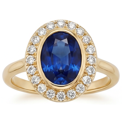 VVS Reinheit Royalblauer Saphir Farbstein-Ring 4,75 Karat – 14