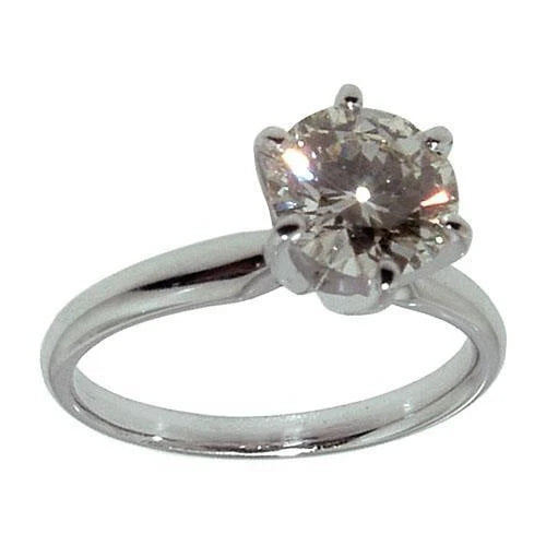 1 Karat Natürliche Diamant Solitärring Weißgold 14K