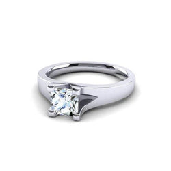 1.60 Ct Solitär-Natürliche Diamant-Verlobungsring im Prinzessin-Schliff