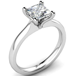 2 Karat Prinzessinnenschnitt Natürliche Diamant-Verlobungsring 14K Gold Weiß