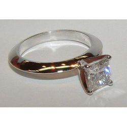 Diamantring 1.01 Karat Prinzessin Echt Diamant Weißgold Solitär-Verlobung