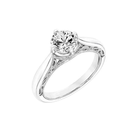 Echte Diamant-Vintage-Stil Solitärring Weißgold 2 Karat