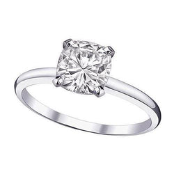 Natürliche Solitaire Diamant 2.01 Karat Kissen-Diamantring