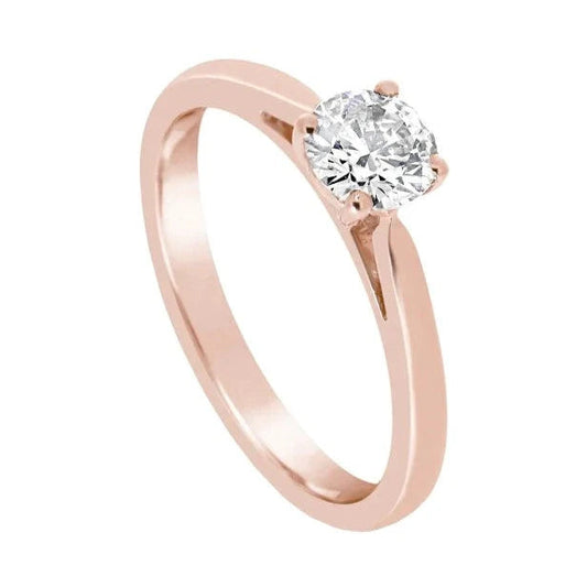 Rose Gold Solitaire 1 Karat Echte Diamant Verlobungsring Neu 4 Krappen