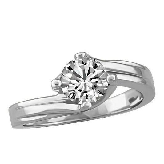 Solitaire Runden Cut 2,75 Karat Echt Diamant-Verlobungsring Weißgold 14K