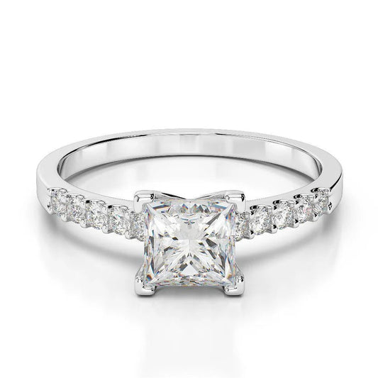 2.85 Karat funkelnder Prinzessinnen-Natürliche Diamant-Jubiläumsring