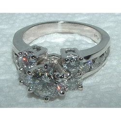 4,01 Ct. Weißgold-Natürliche Diamant-Ring-Verlobungsring