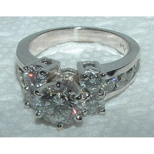 4,01 Ct. Weißgold-Natürliche Diamant-Ring-Verlobungsring