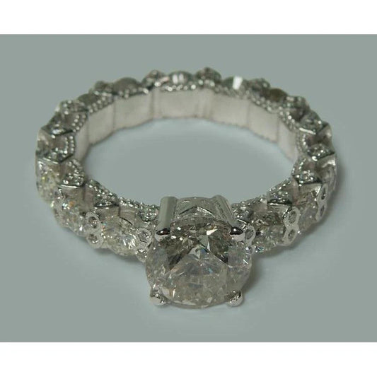 4.90 Ct Echt Diamant-Jubiläumsring Mit Akzenten Damenschmuck