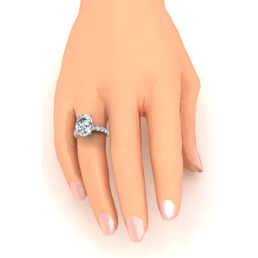 Ovaler Schliff Echt Diamant Damen Ring
