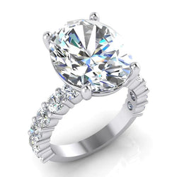 Ovaler Brillant Schliff Echt Diamant Damen Ring