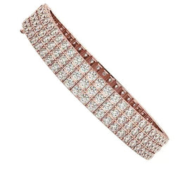 Breites Tennisarmband Echte Diamant