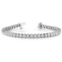 7.40 Karat Rundschliff Echte Diamant Tennisarmband WG 14K