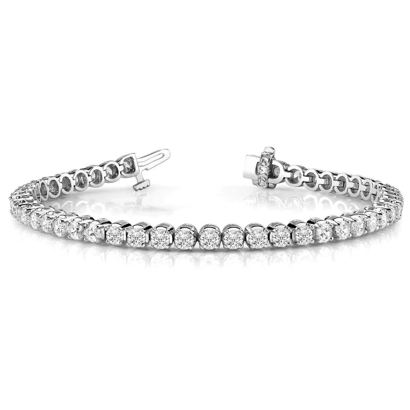 7.40 Karat Rundschliff Echte Diamant Tennisarmband WG 14K