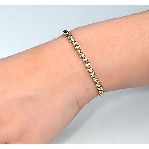 Damen Echt Diamant Tennisarmband 4 Karat Runder Schmuck Neu