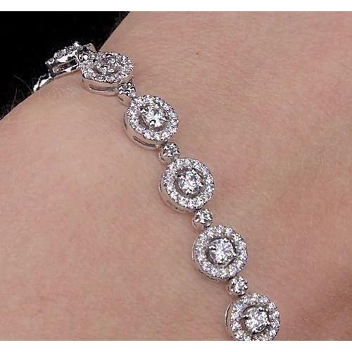 Damen Natürliche Diamant Armband 7 Karat Krappen Set Schmuck Neu