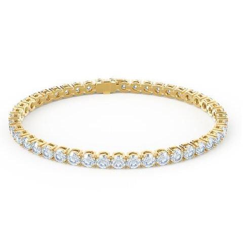 Gelbgold-Echte Diamant-Armband