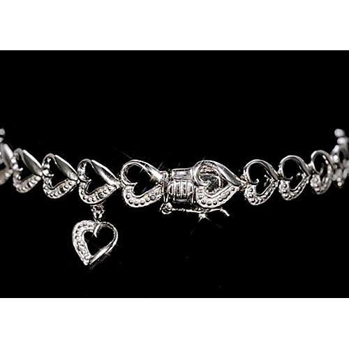 Herzform Natürliche Diamant Armband 7 Karat Damen Schmuck Neu