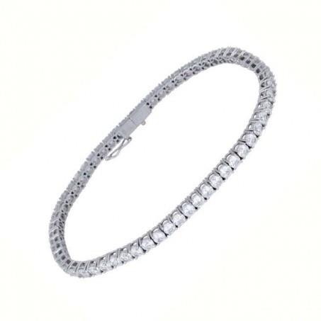 Rundschliff-Echte Diamant-Tennisarmband Aus Weißgold 6 Karat 14K