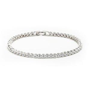 Rundschliff Natürliche Diamanten Armband 5 Karat 14K Weißgold Schmuck