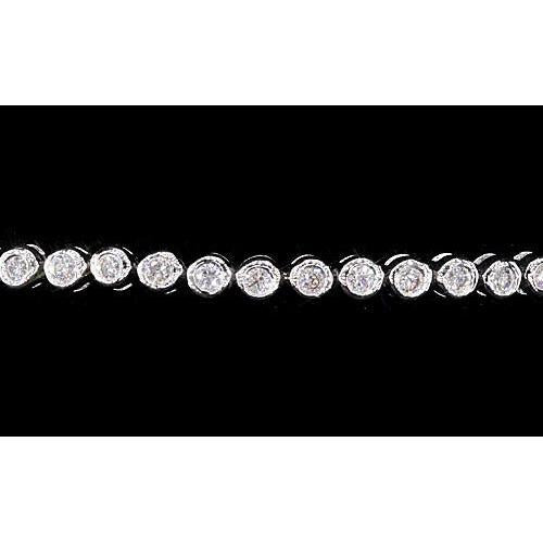 Tennis Echt Diamant Armband 4 Karat Lünette Set Schmuck F Vs1