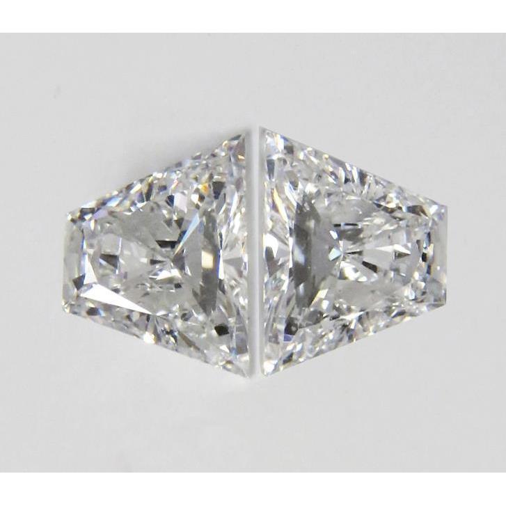 Trapezförmiger 3-Karat-Diamant, G Si, loses funkelndes Diamantenpaar