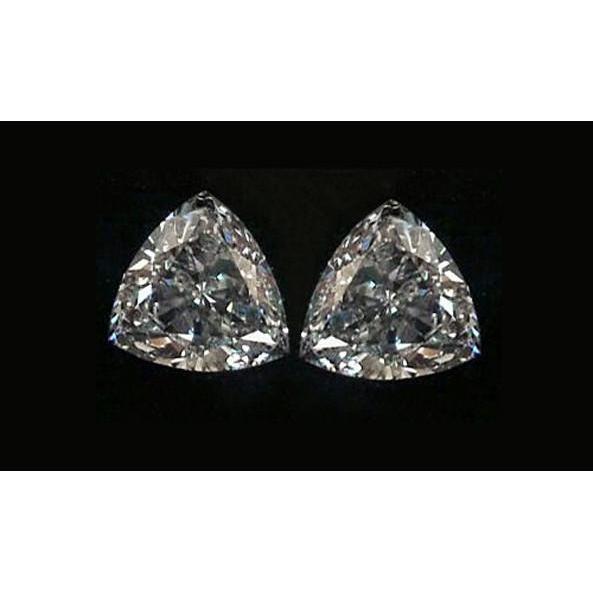 Paar Diamanten im Trilliant-Dreieckschliff, 1 Karat, Farbe G, Si, lose Diamanten