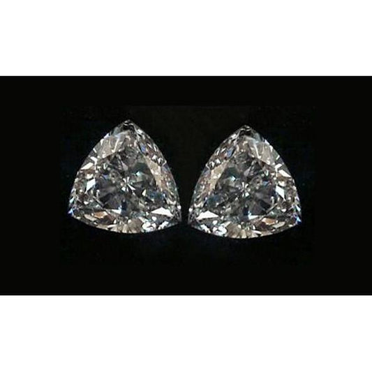 Paar Diamanten im Trilliant-Dreieckschliff, 1 Karat, Farbe G, Si, lose Diamanten