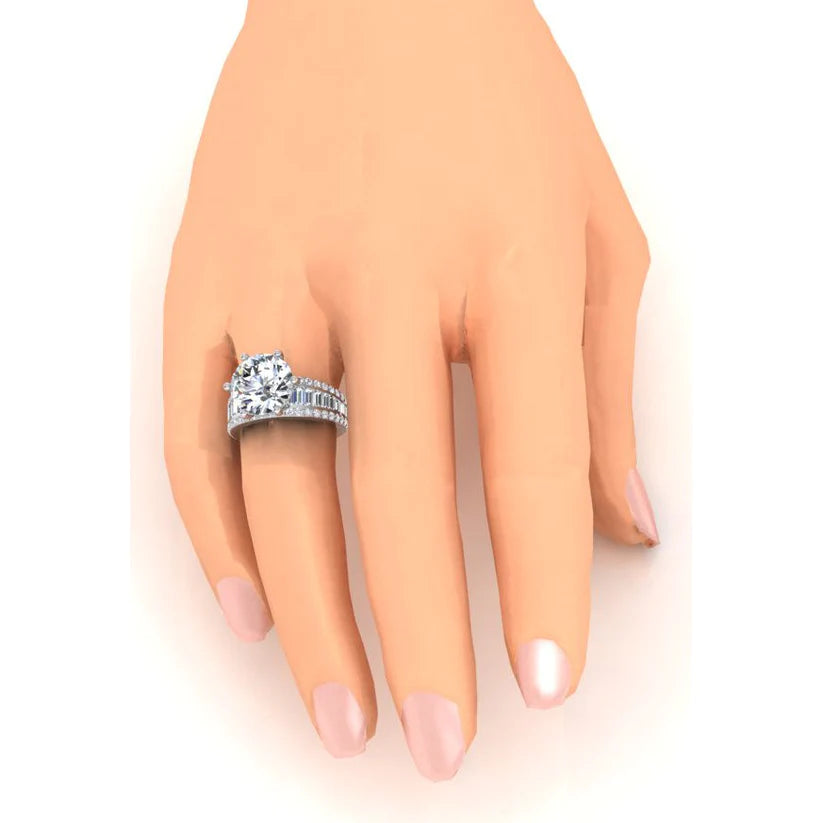 8 Karats Großer Echt Diamant Ring
