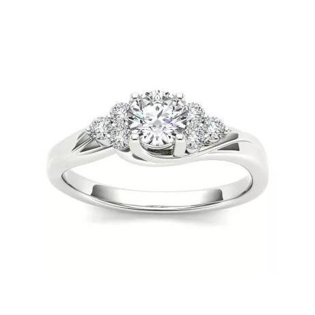 Funkelnder Runder Echte Diamant-Verlobungsring 1.85 Karat Weißgold
