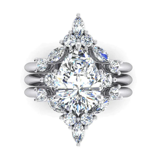 3 Zusammengelötete Ring Echte Diamant