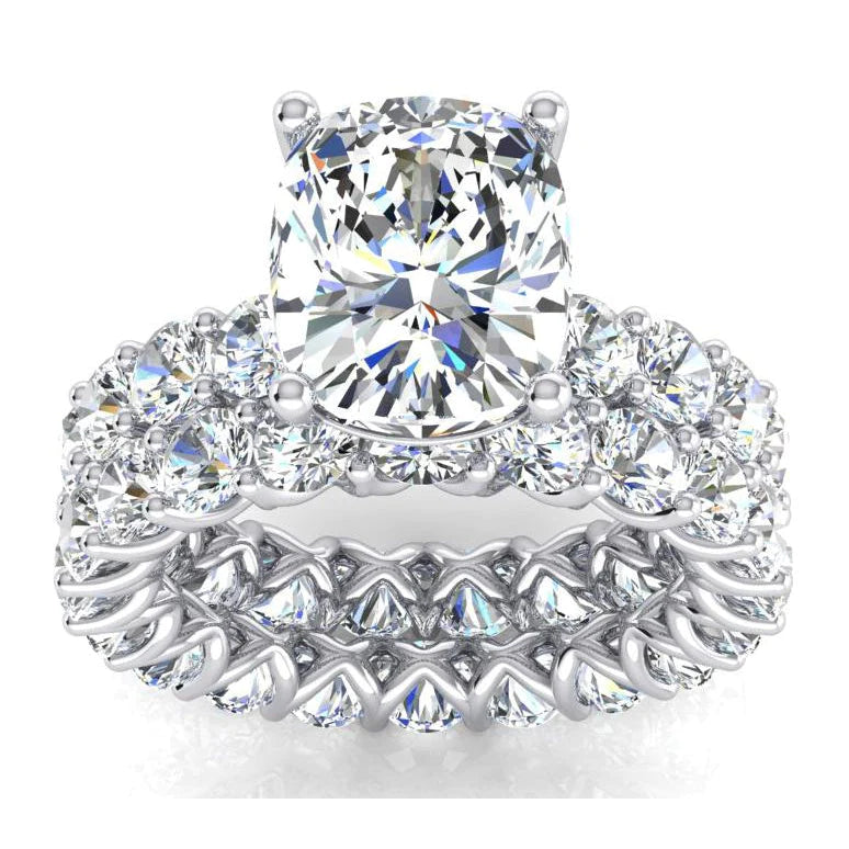 Echt Diamant-Verlobungsring Mit Kissen, 12,50 Karat
