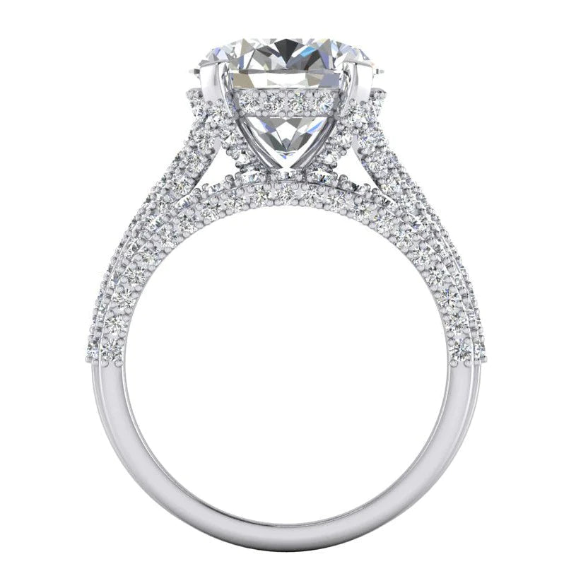 Groß Ovale Natural Diamant Hochzeit Ring Und Band 