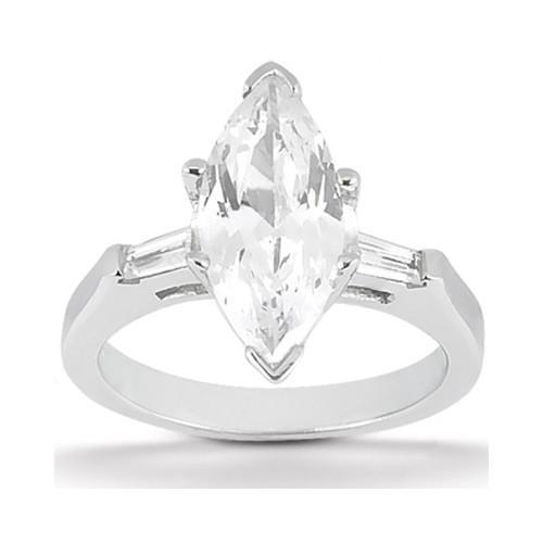 Verlobung Set mit Diamanten im Marquise-Schliff 3.50 ct.