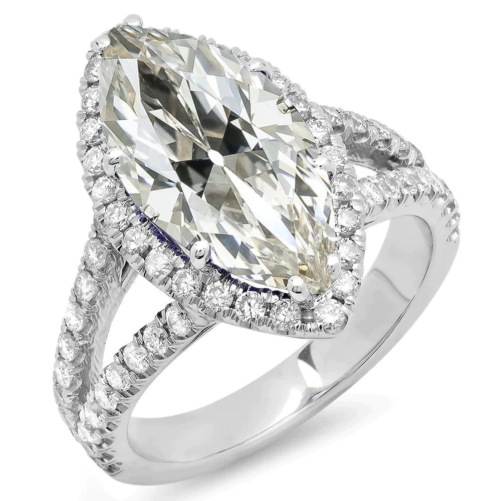 10 Karat Marquise-Naturliche Diamantring