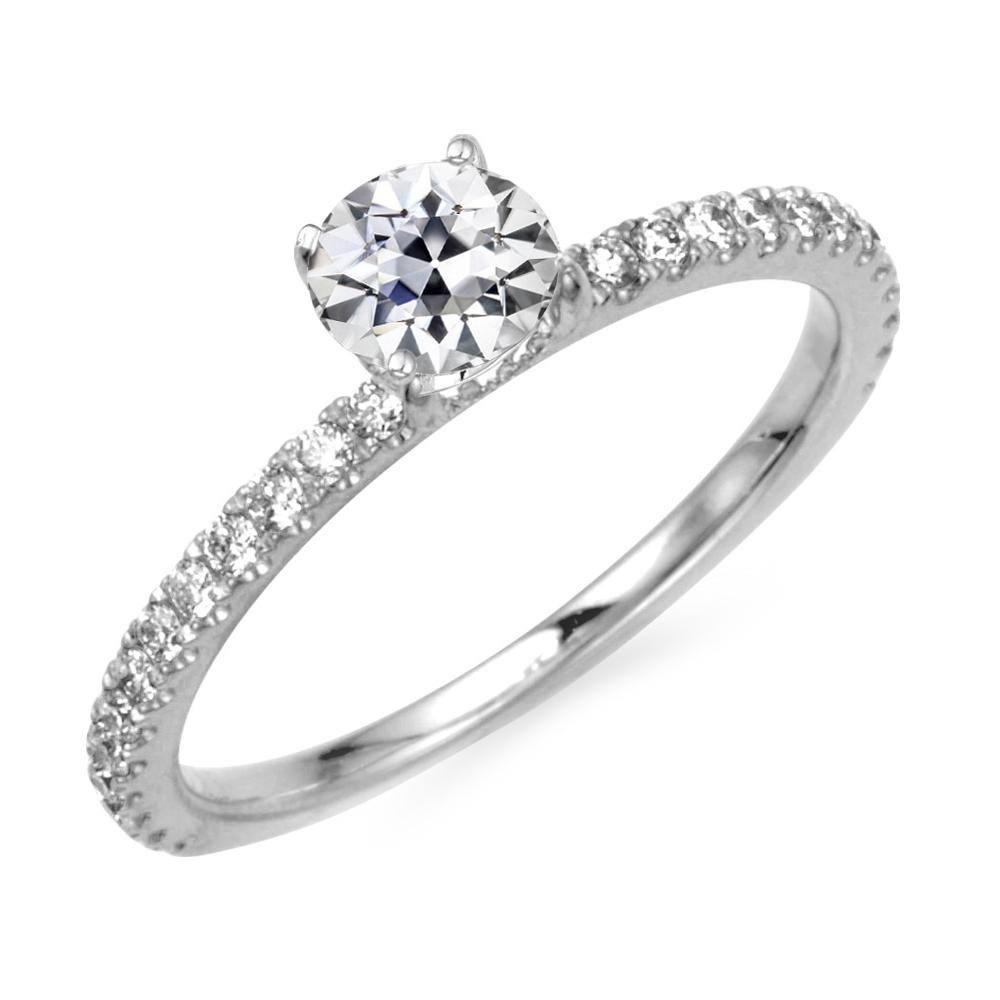 14K Gold Ehering Runder Alter Minenschliff Echt Diamant 4,50 Karat