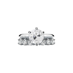 14K Gold Ehering Set Runder Alter Minenschliff Echt Diamant 3 Karat Zinken Set