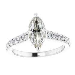 14K Gold Rund & Marquise Alter Bergmann Echt Diamant-Verlobungsring 5 Karat